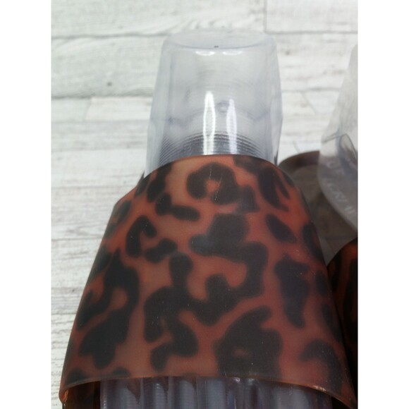 J Crew Sandals Womens 9 Tortoise Slip On Leopard Print Jelly Pool Slides Brown - Picture 4 of 12